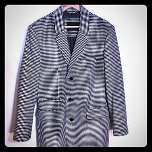 Club Monaco coat jacket wool blend houndstooth
